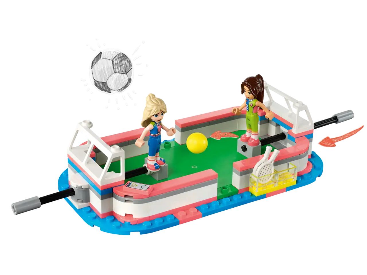 Lego Friends Centro Sportivo con Gioco del Calcio, Basket e Tennis 41744