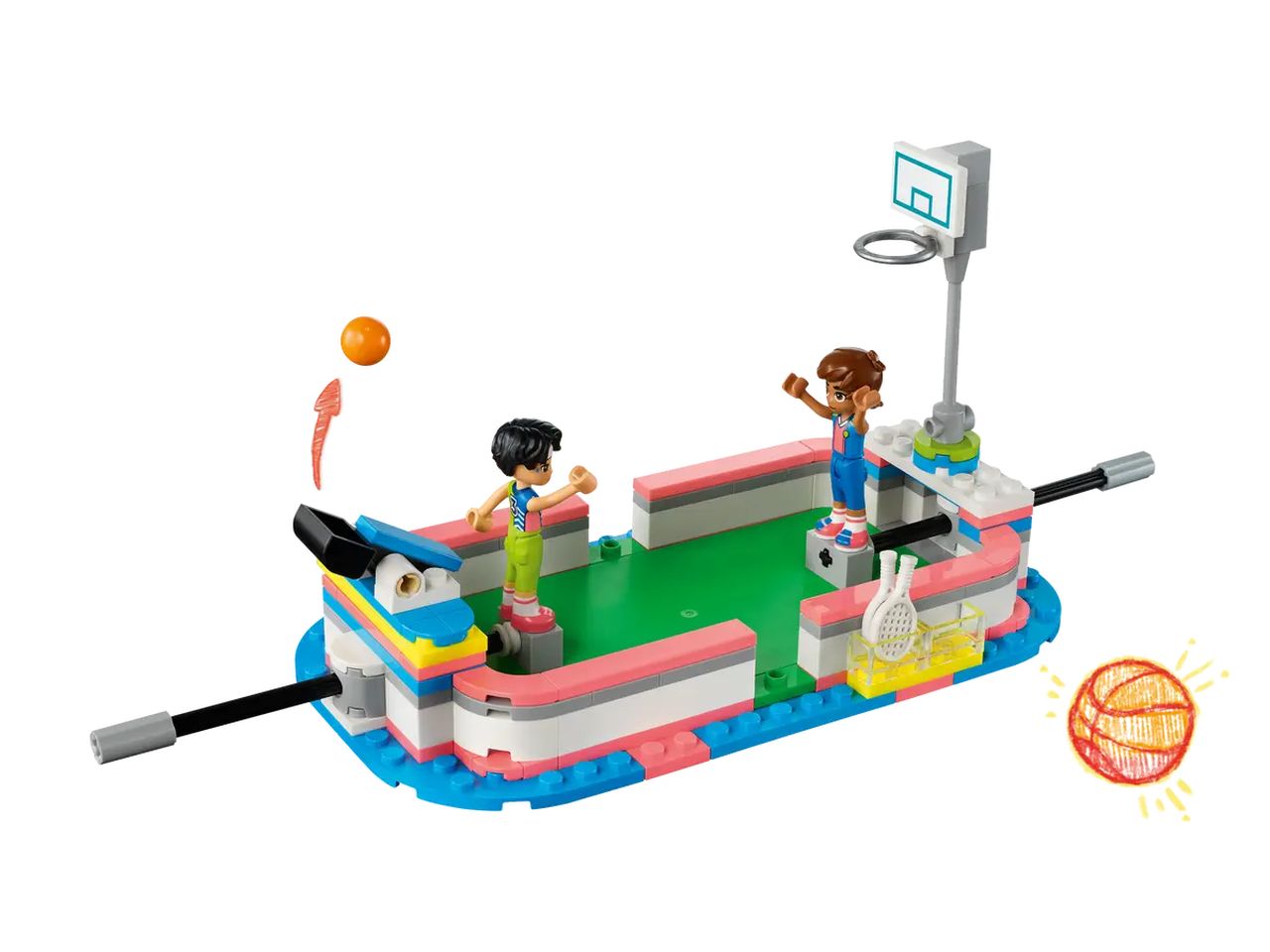 Lego Friends Centro Sportivo con Gioco del Calcio, Basket e Tennis 41744