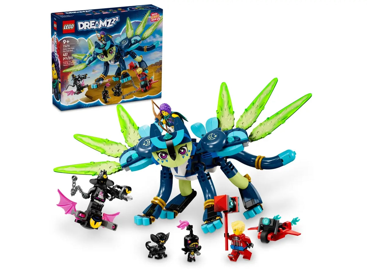 Lego dreamzzz zoey e zian, il gatto-gufo