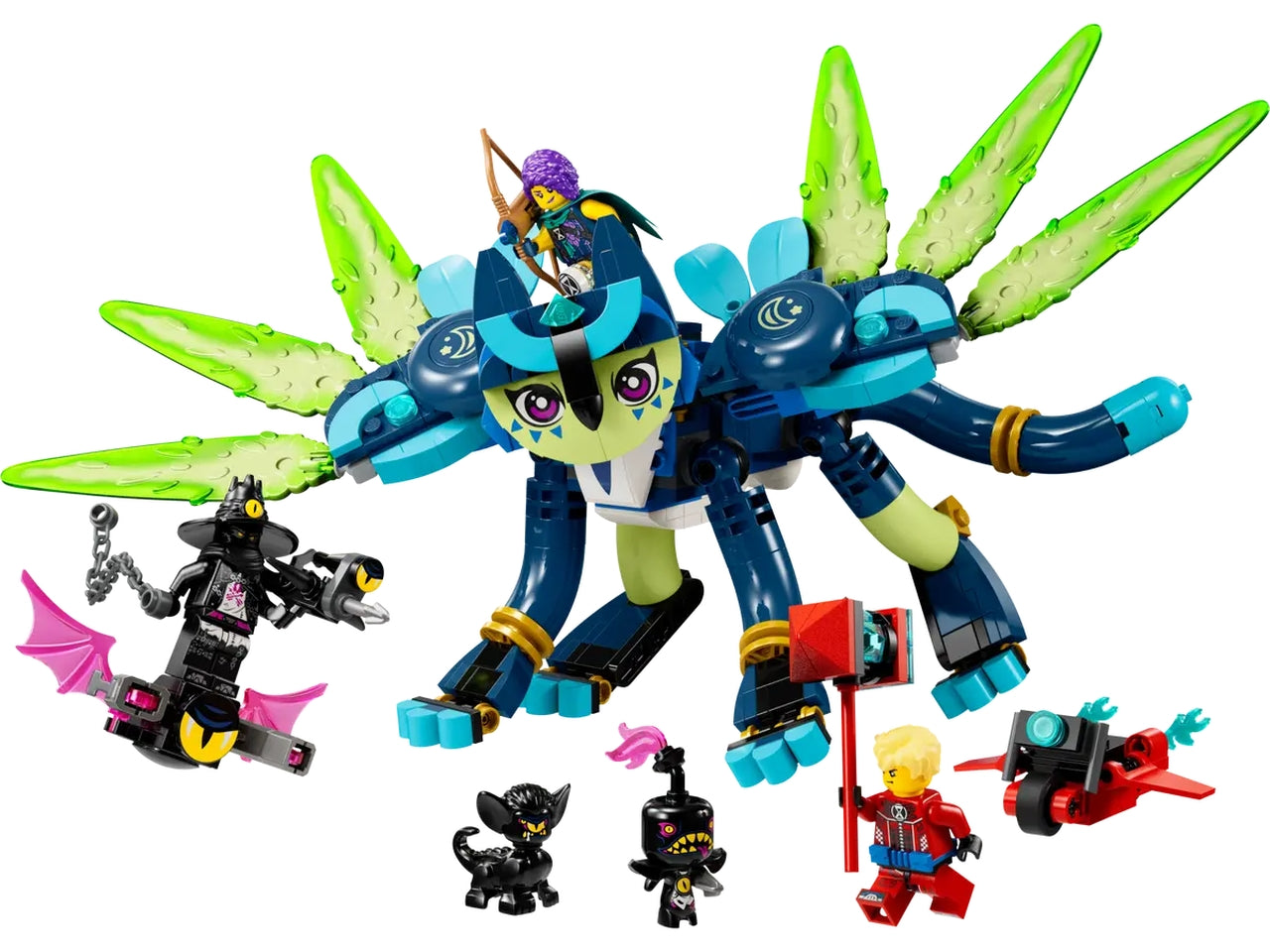 Lego dreamzzz zoey e zian, il gatto-gufo