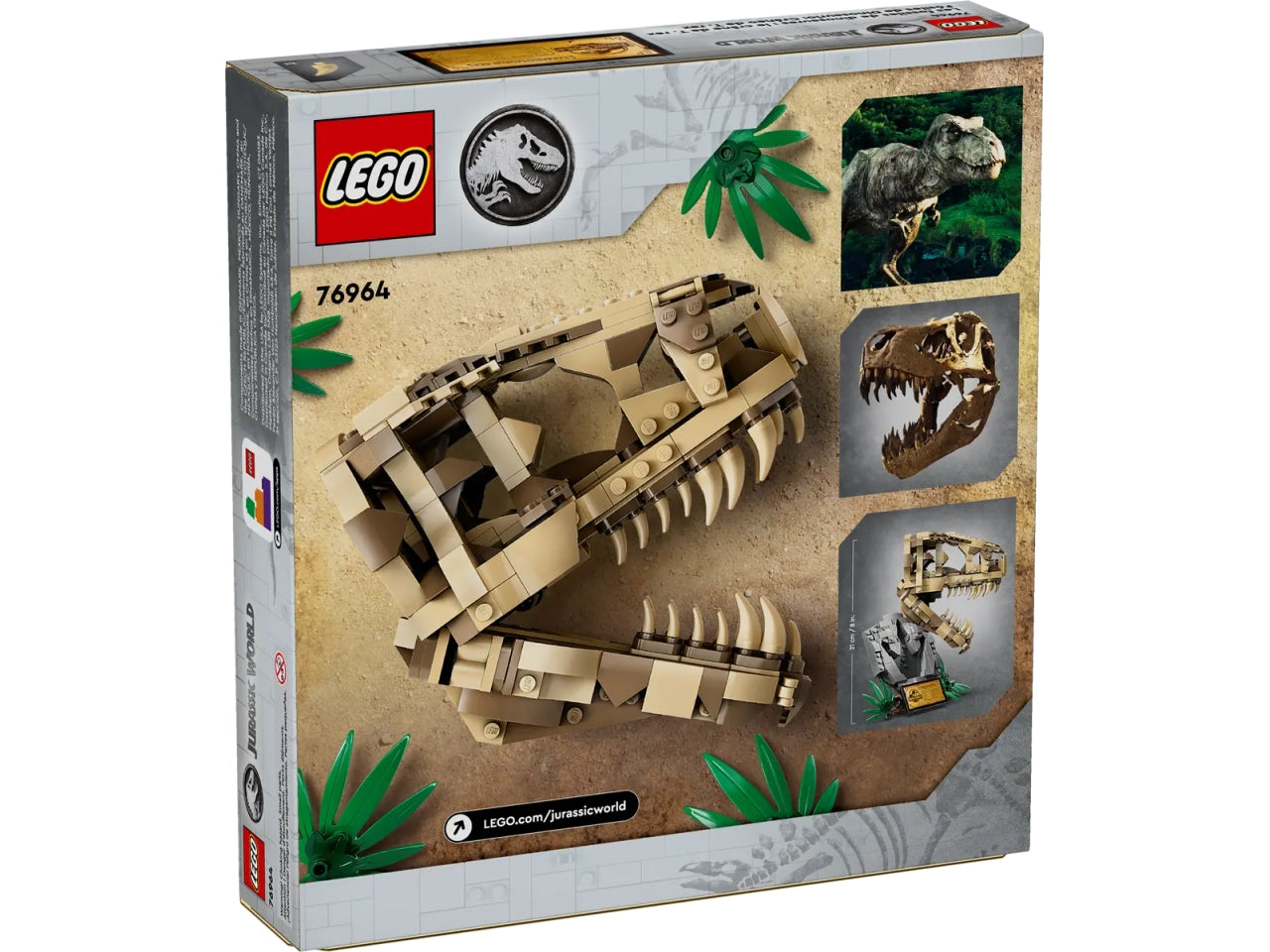 Lego jurassic world fossili di dinosauro: teschio di t.rex