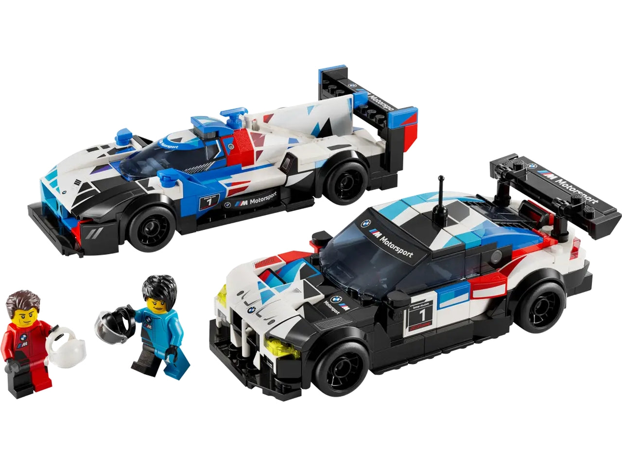 Lego speed champions auto da corsa bmw m4 gt3 e bmw m hybrid v8