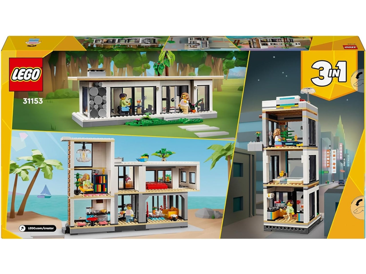 Lego Creator casa moderna, set costruzioni in scatola da 939 pezzi, 9+ anni 31153
