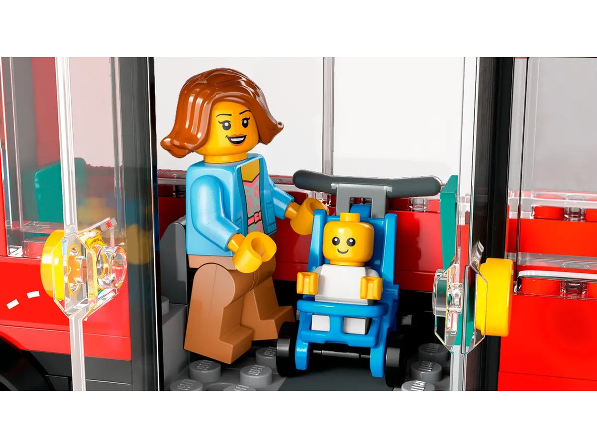 Lego City Great Vehicles Autobus Turistico rosso a due piani, set di costruzioni in scatola da 384 pezzi, 7+ anni 60407