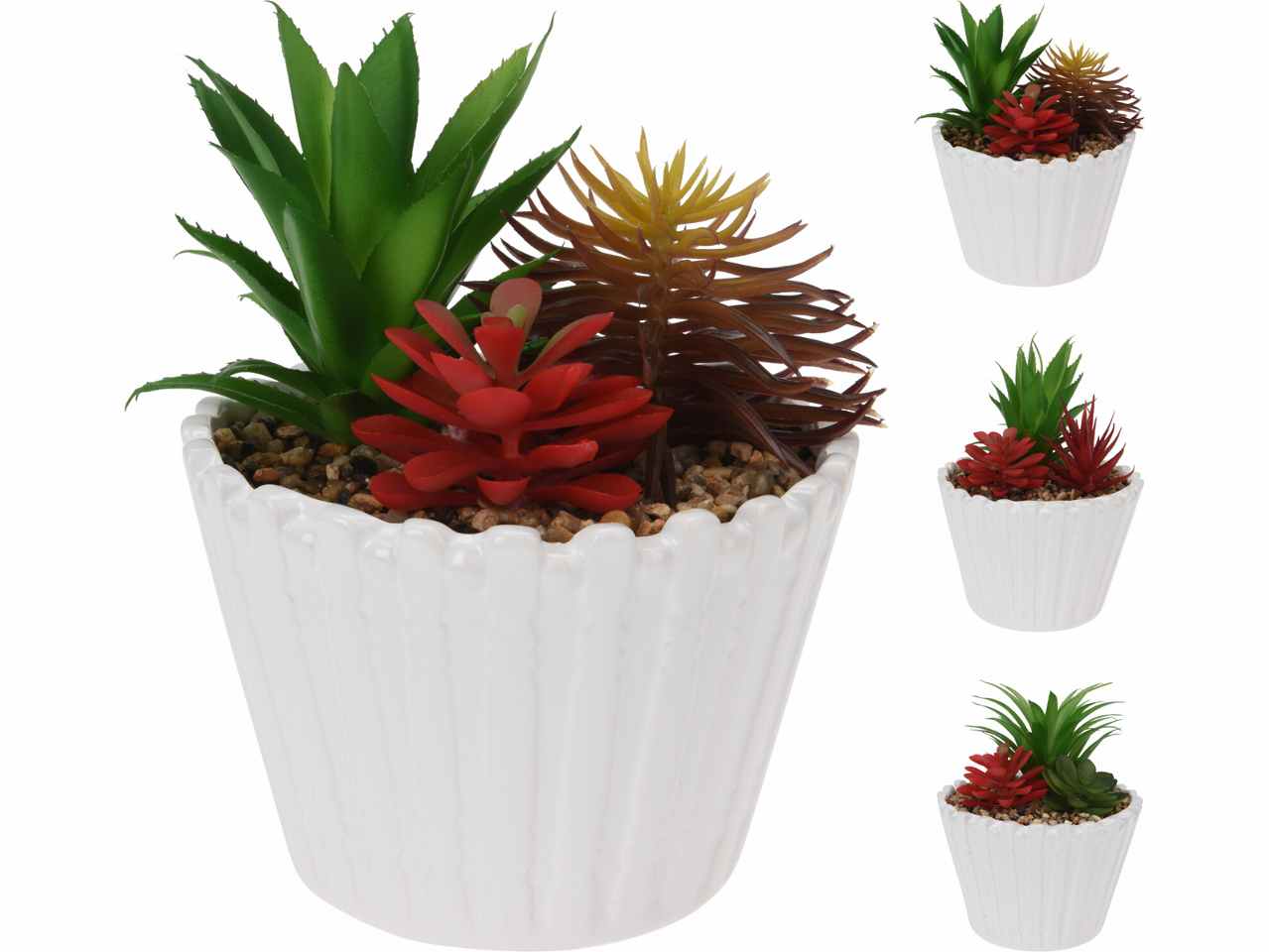 Vaso cer.c/pianta 15x19cm 495200030