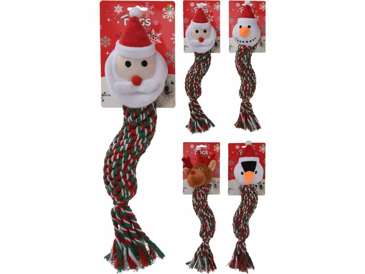 Gioco cani 38cm natalizio