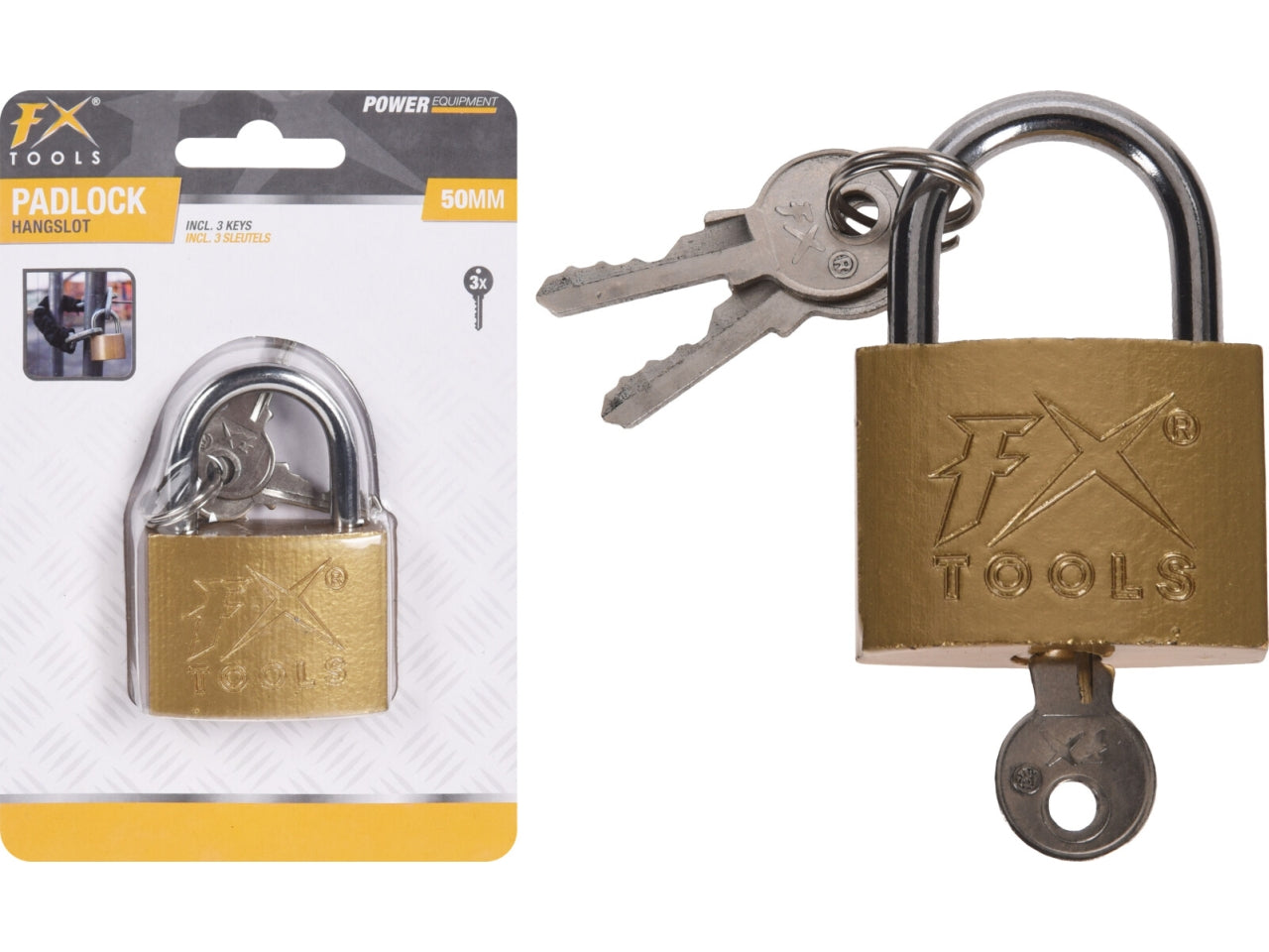 Lucchetto misura 50mm + 3 chiavi