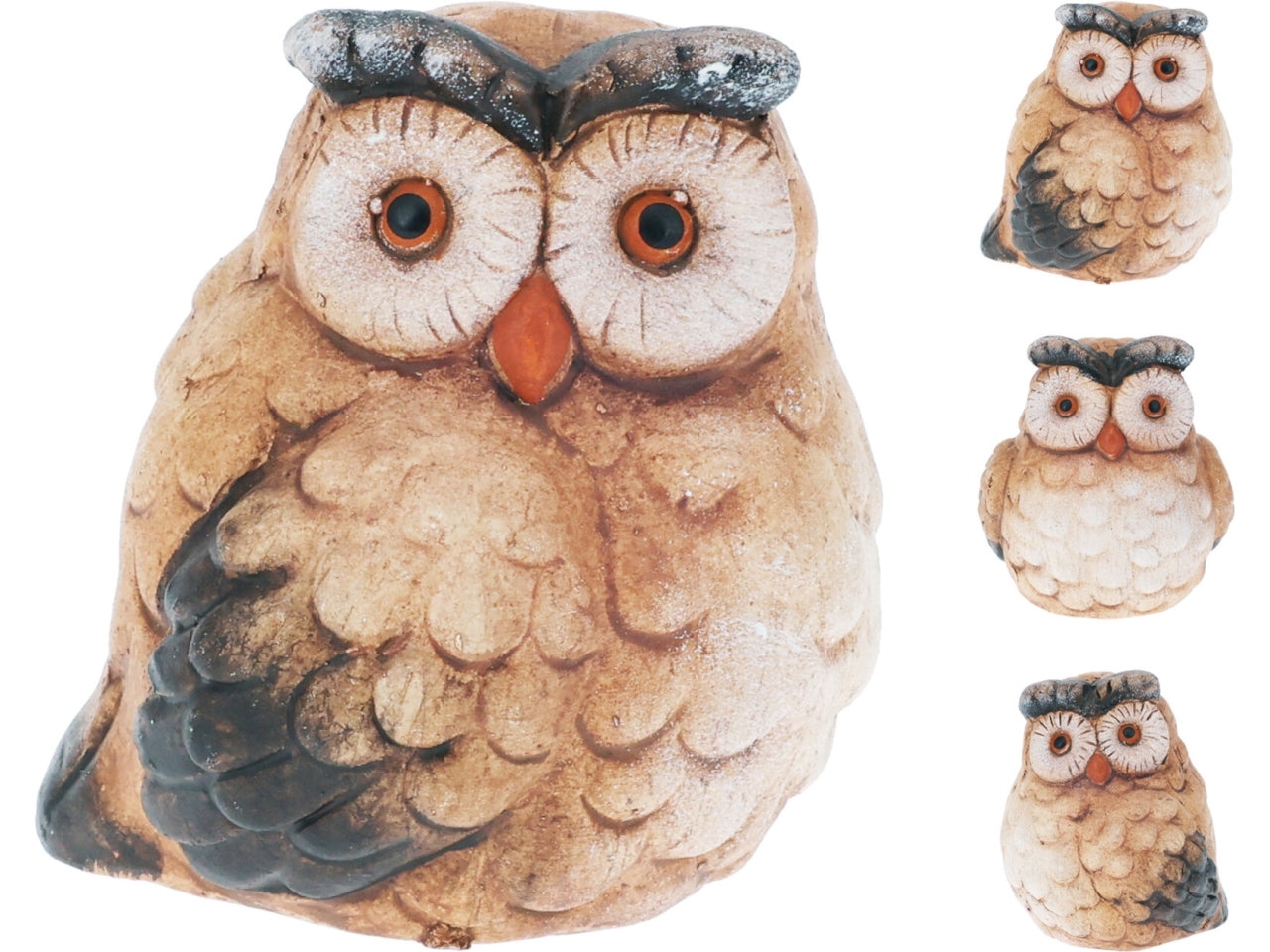 Gufo in terracotta 7cm in 3 assortimenti