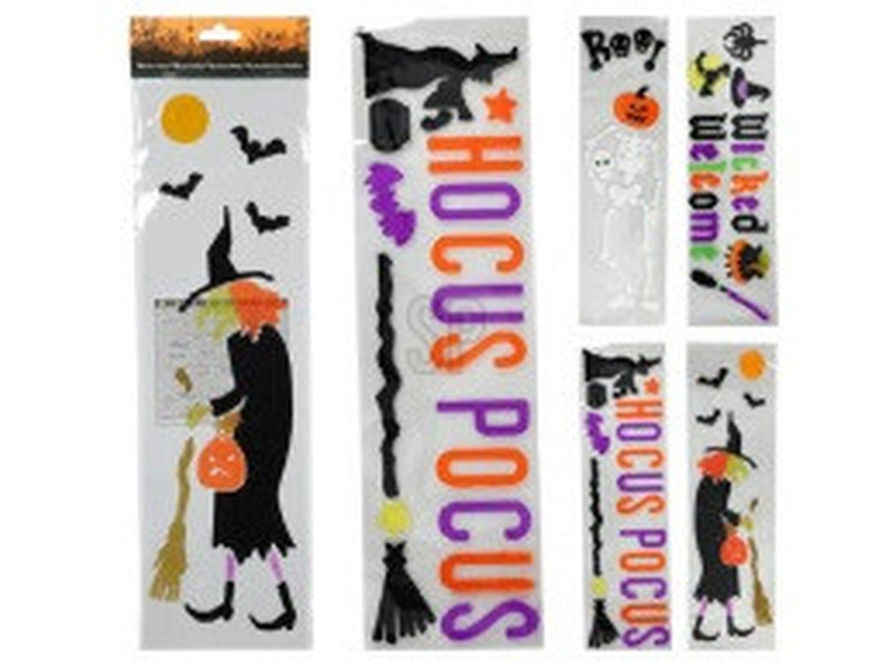 Vetrofanie gel per halloween in 4 assortimenti