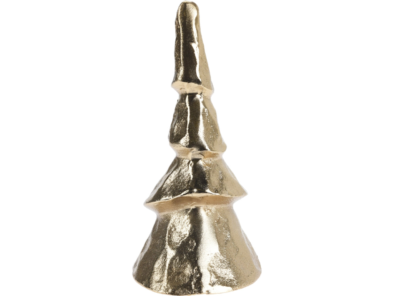 Alberello di natale in alluminio 9x9x18cm oro