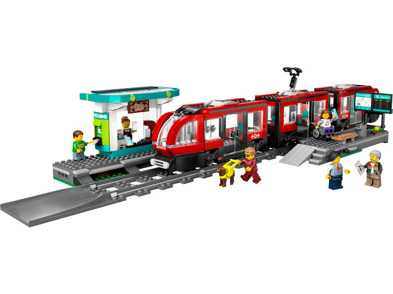 LEGO City - Set di gioco con tram: gli appassionati di tram e trenini adoreranno questo set Tram e stazione del tram per i bambini e le bambine dai 7 anni in su 60423