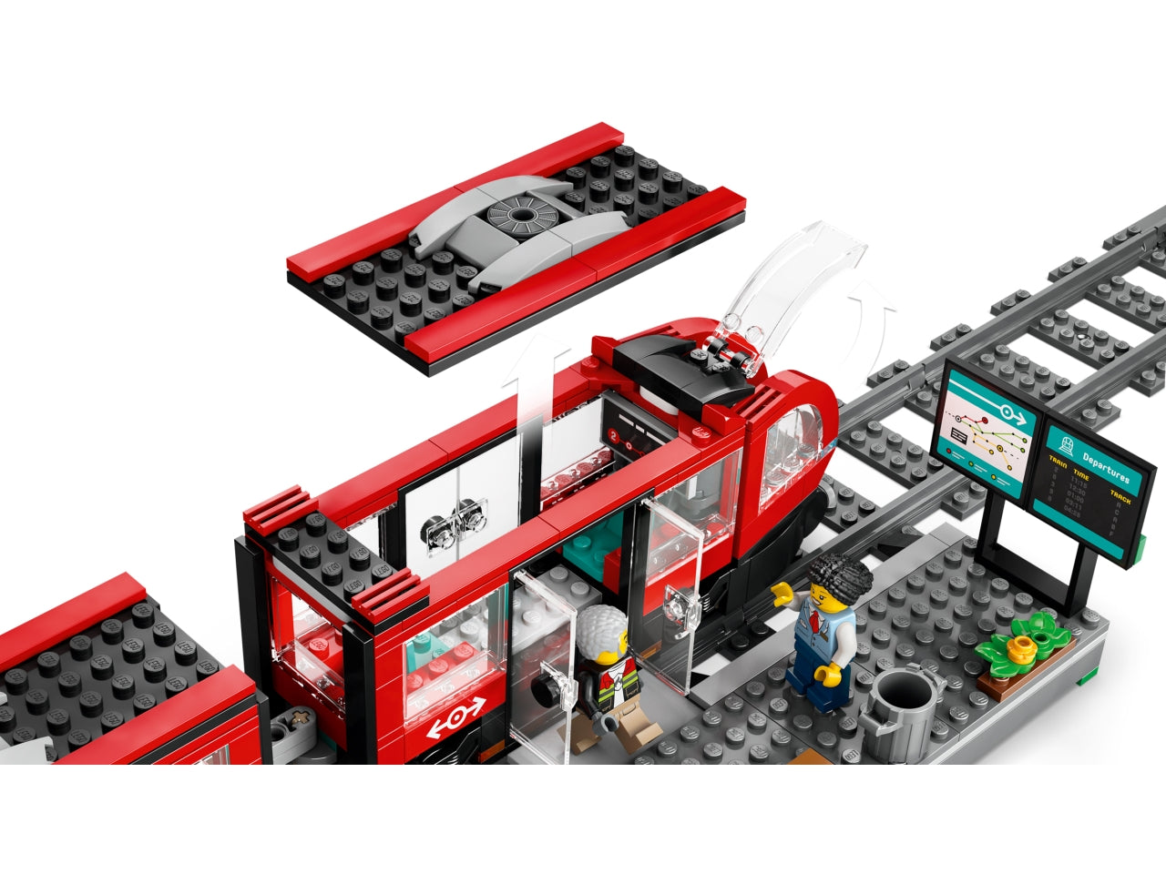 LEGO City - Set di gioco con tram: gli appassionati di tram e trenini adoreranno questo set Tram e stazione del tram per i bambini e le bambine dai 7 anni in su 60423