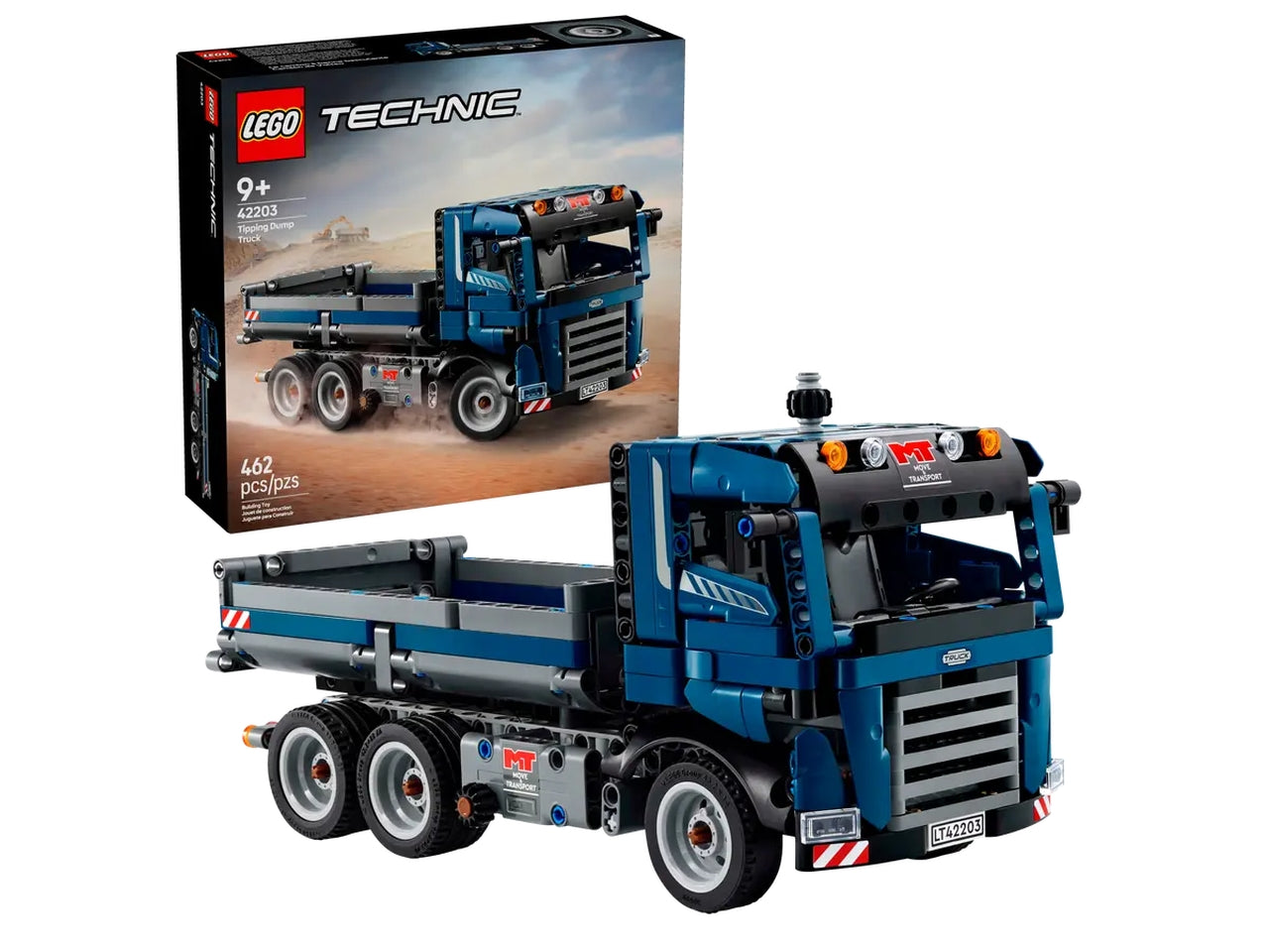 Lego Technic autocarro con cassone ribaltabile 462 pezzi
per età 9+ 42203