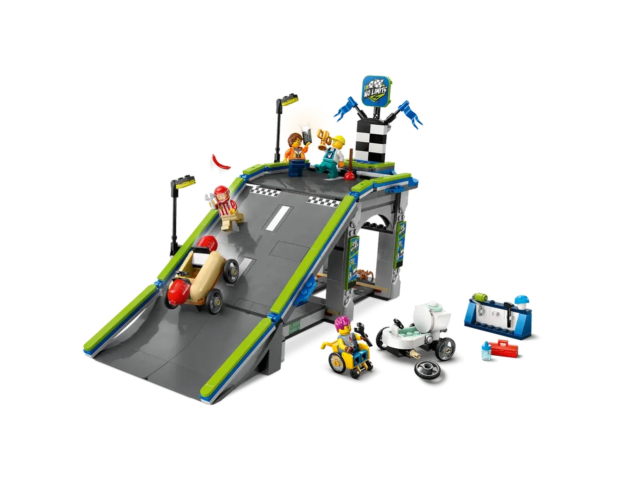 Lego City great vehicles nessun limite: gara sulla pista a rampe 436 pezzi per età 6+ 60460