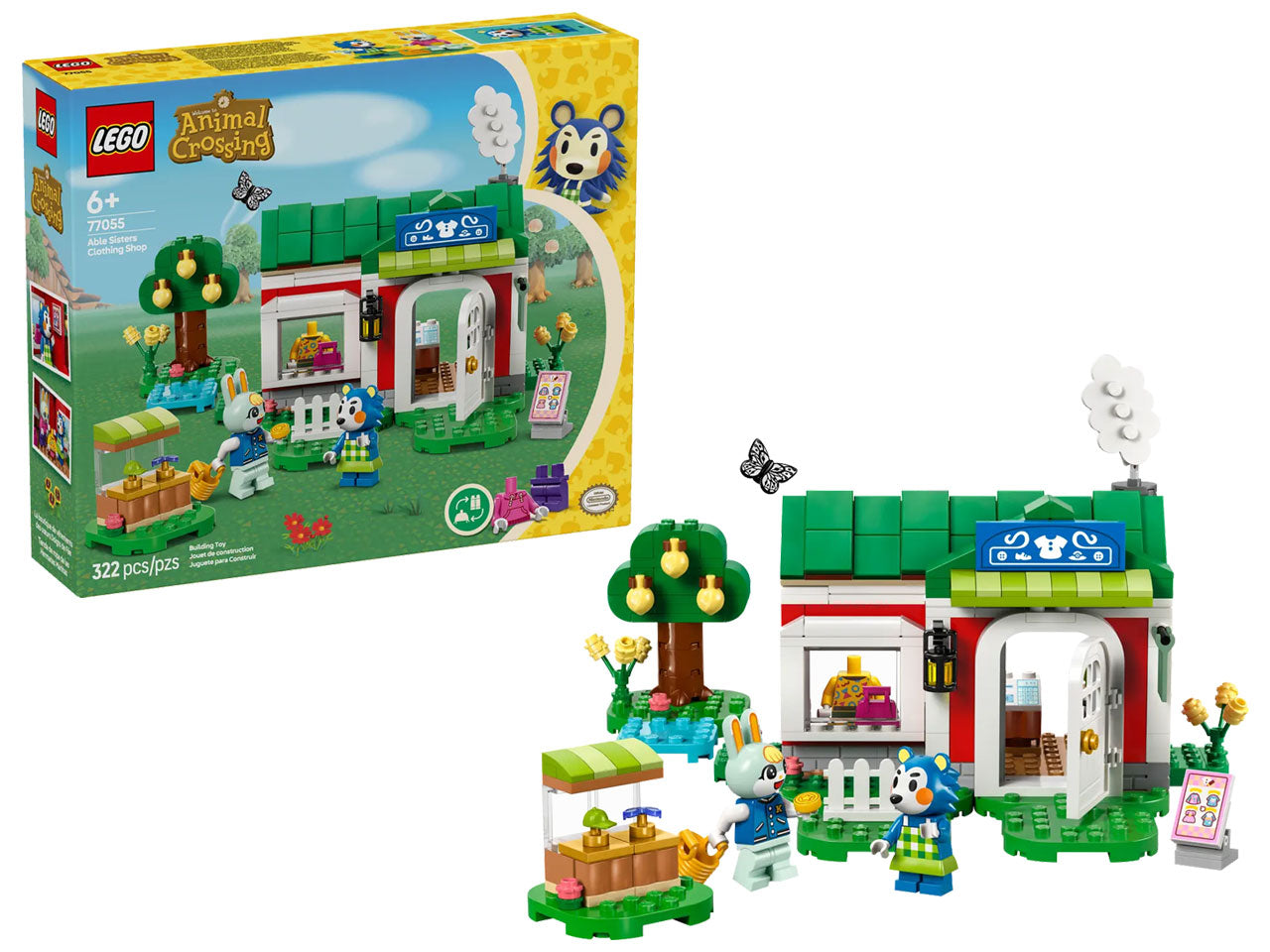 Lego Animal crossing la sartoria delle sorelle ago e filo 322 pezzi per età 6+ 77055