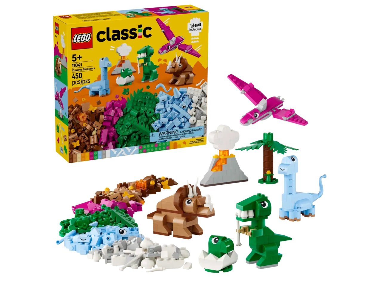 Lego Classic dinosauri creativi 450 pezzi per età 5+ 11041