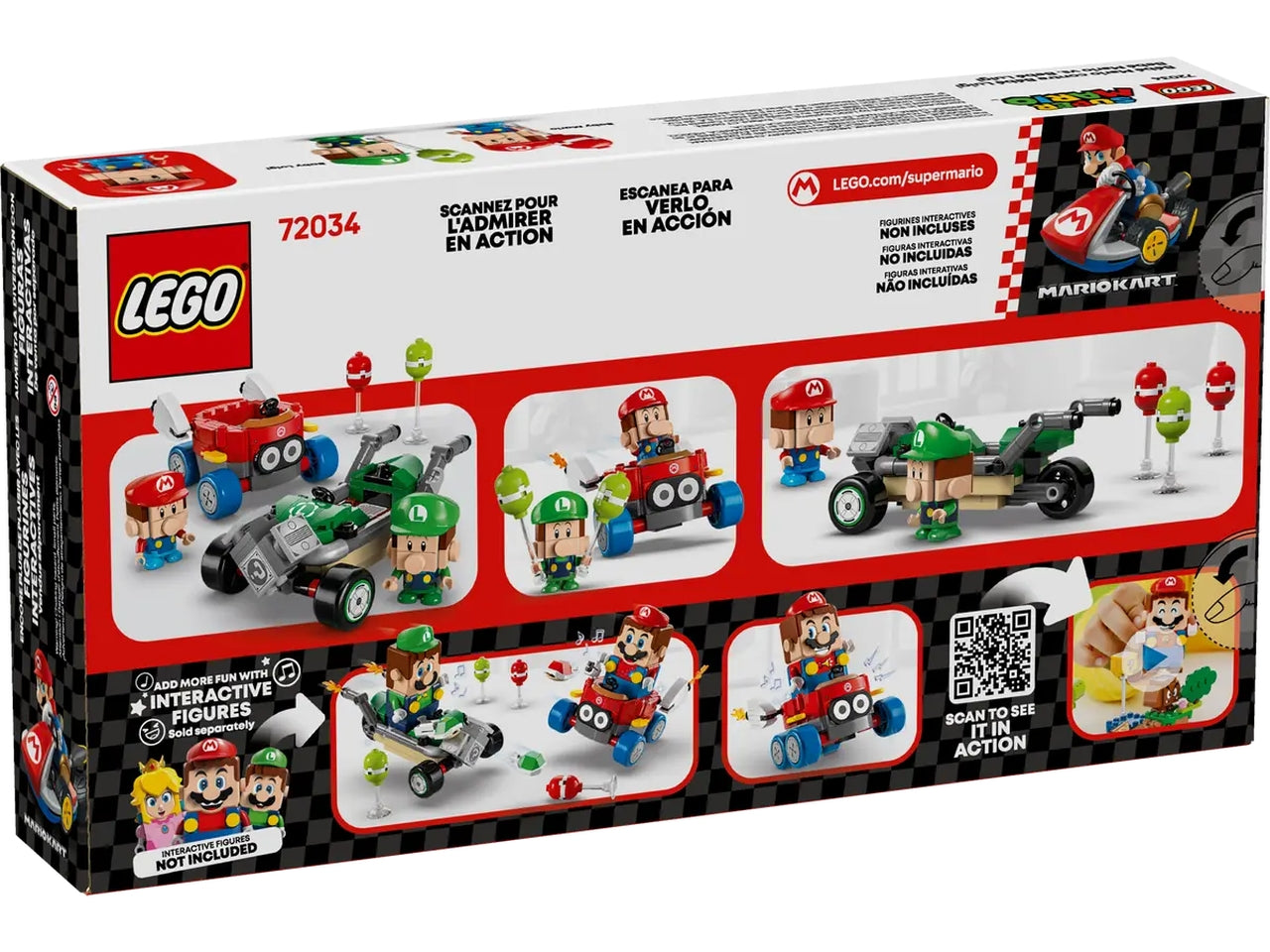 Lego Super Mario kart: baby mario vs baby luigi 321 pezzi per età 8+ 72034