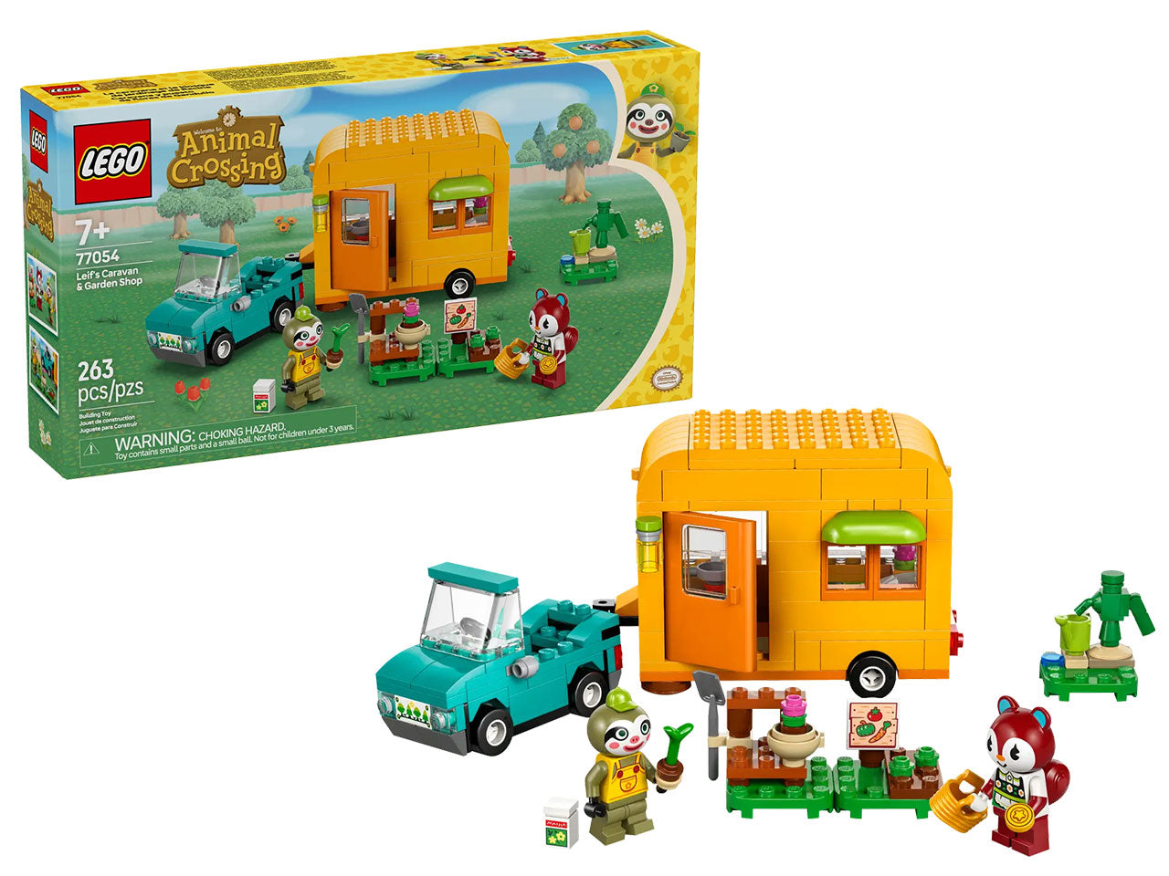 Lego Animal crossing la roulotte e il negozio di giardinaggio di florindo 263 pezzi per età 7+ 77054