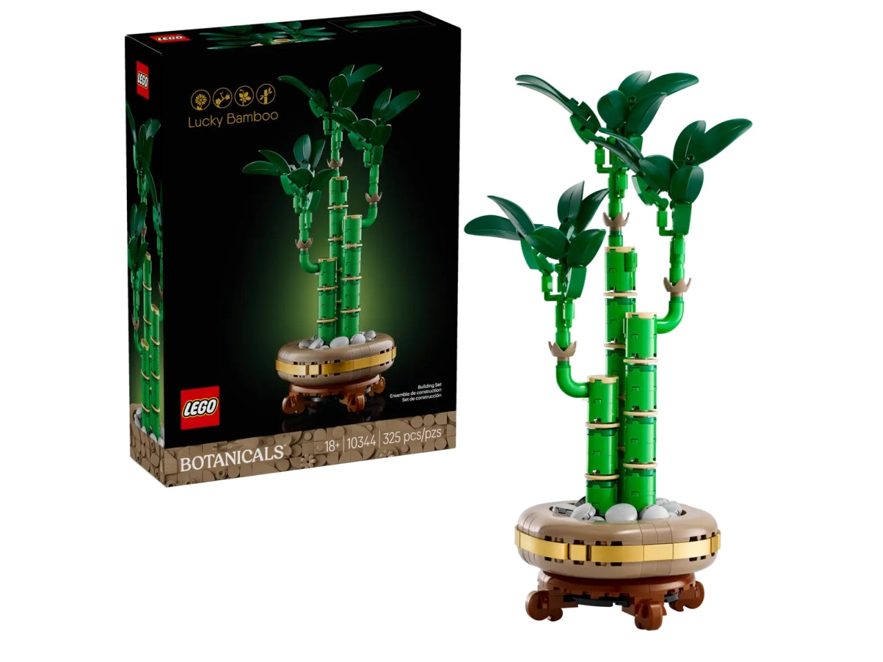 Lego Botanicals bambù del buon auspicio 325 pezzi per età 18+ 10344