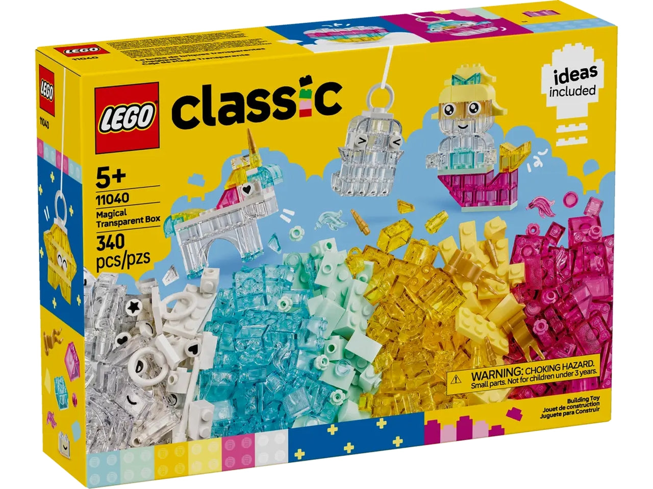 Lego Classic scatola magica trasparente 19 pezzi per età 5+ 11040