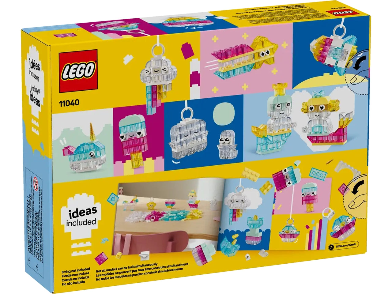 Lego Classic scatola magica trasparente 19 pezzi per età 5+ 11040