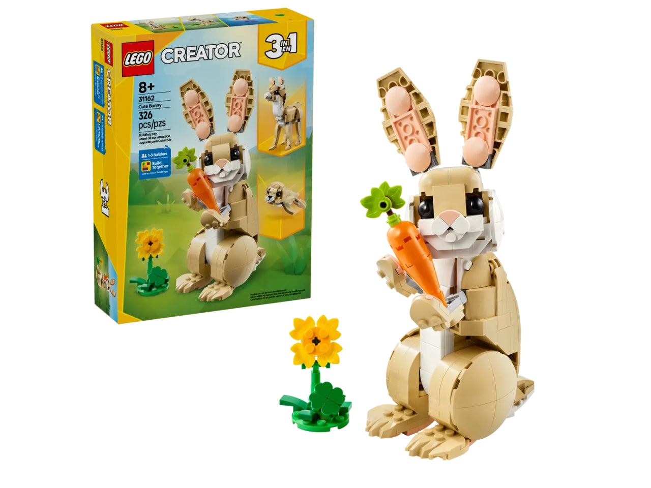 Lego Creator adorabile coniglio 326 pezzi per età 8+ 31162