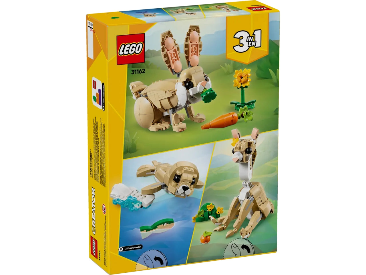 Lego Creator adorabile coniglio 326 pezzi per età 8+ 31162
