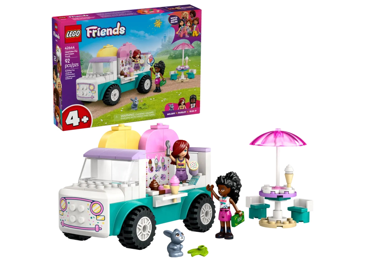 Lego Friends il furgone dei gelati di heartlake city 92 pezzi per età 4+ 42644