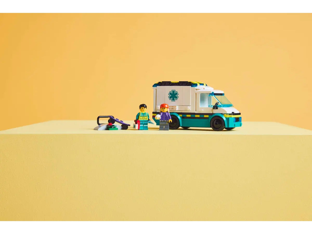 Lego City great vehicles ambulanza di emergenza 184 pezzi per età 5+ 60451