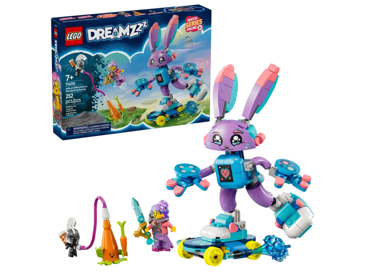Lego Dreamzzz izzie e il coniglietto del gaming bunchurro 252 pezzi per età 7+ 71490 $