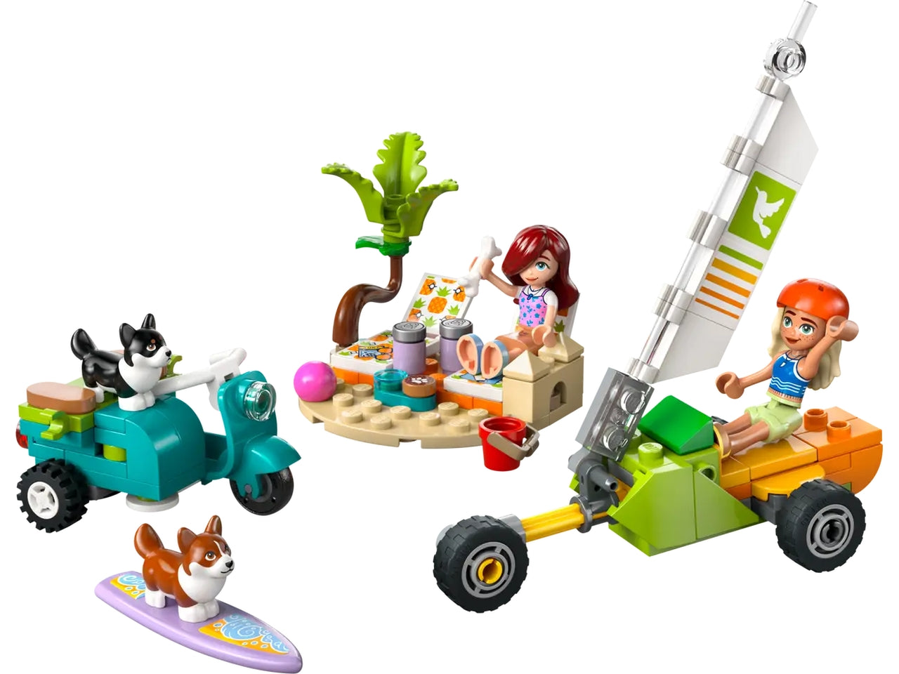Lego Friends avventure canine su windskate e sidecar 113 pezzi per età 6+ 42641