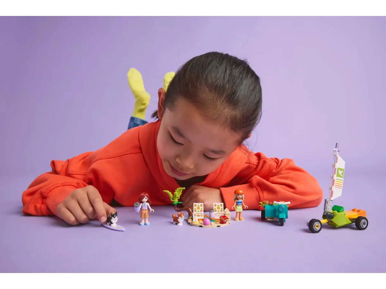 Lego Friends avventure canine su windskate e sidecar 113 pezzi per età 6+ 42641