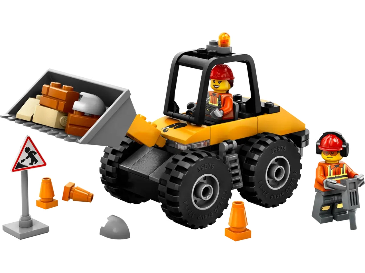 Lego City great vehicles pala gommata gialla 81 pezzi per età 4+ 60450