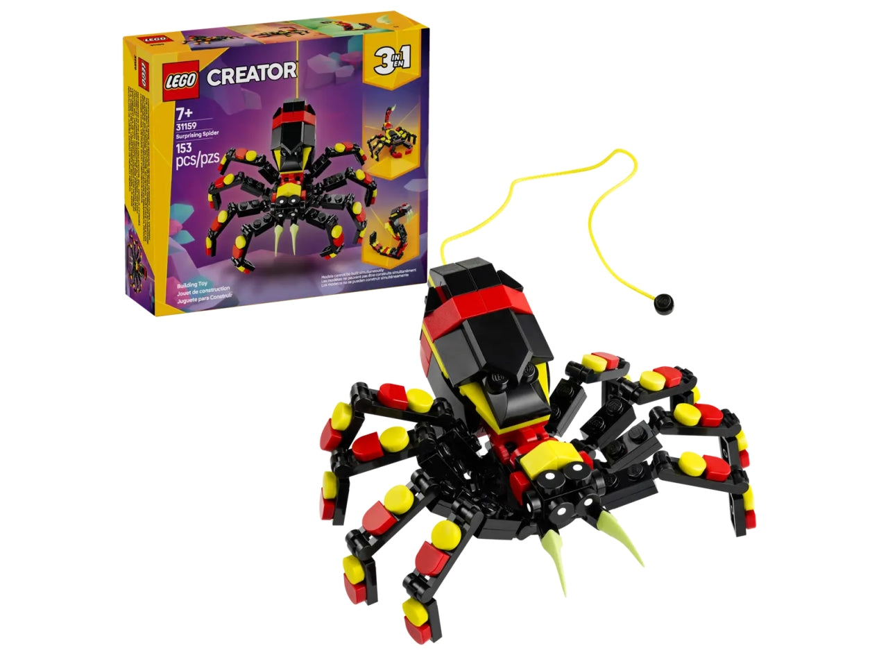 Lego Creator animali selvatici: ragno trasformista 153 pezzi per età 7+ 31159