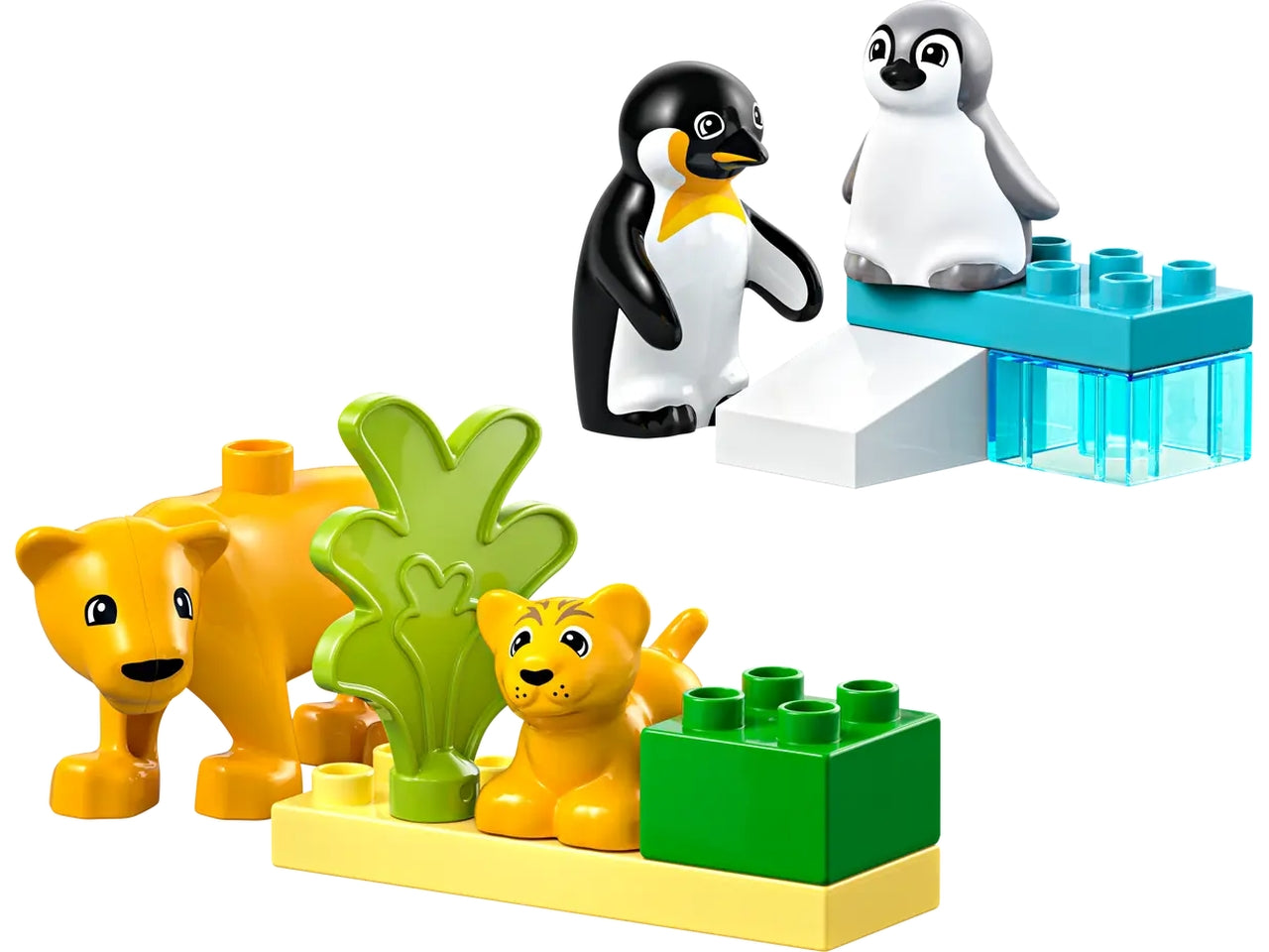 Lego Duplo town famiglie di animali: pinguini e leoni 10 pezzi per età 2+ 10442