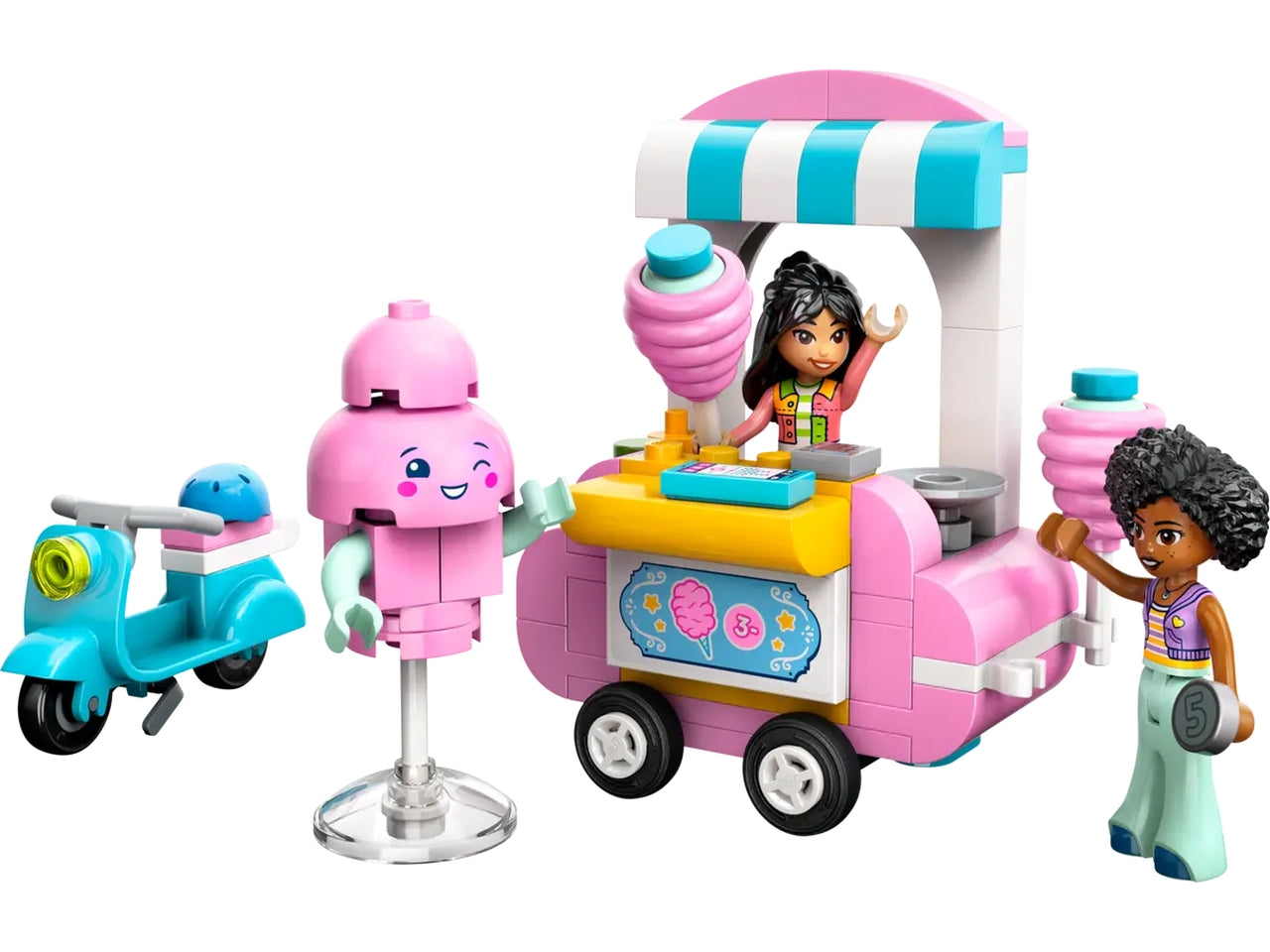 Lego Friends bancarella di zucchero filato e scooter 110 pezzi per età 6+ 42643