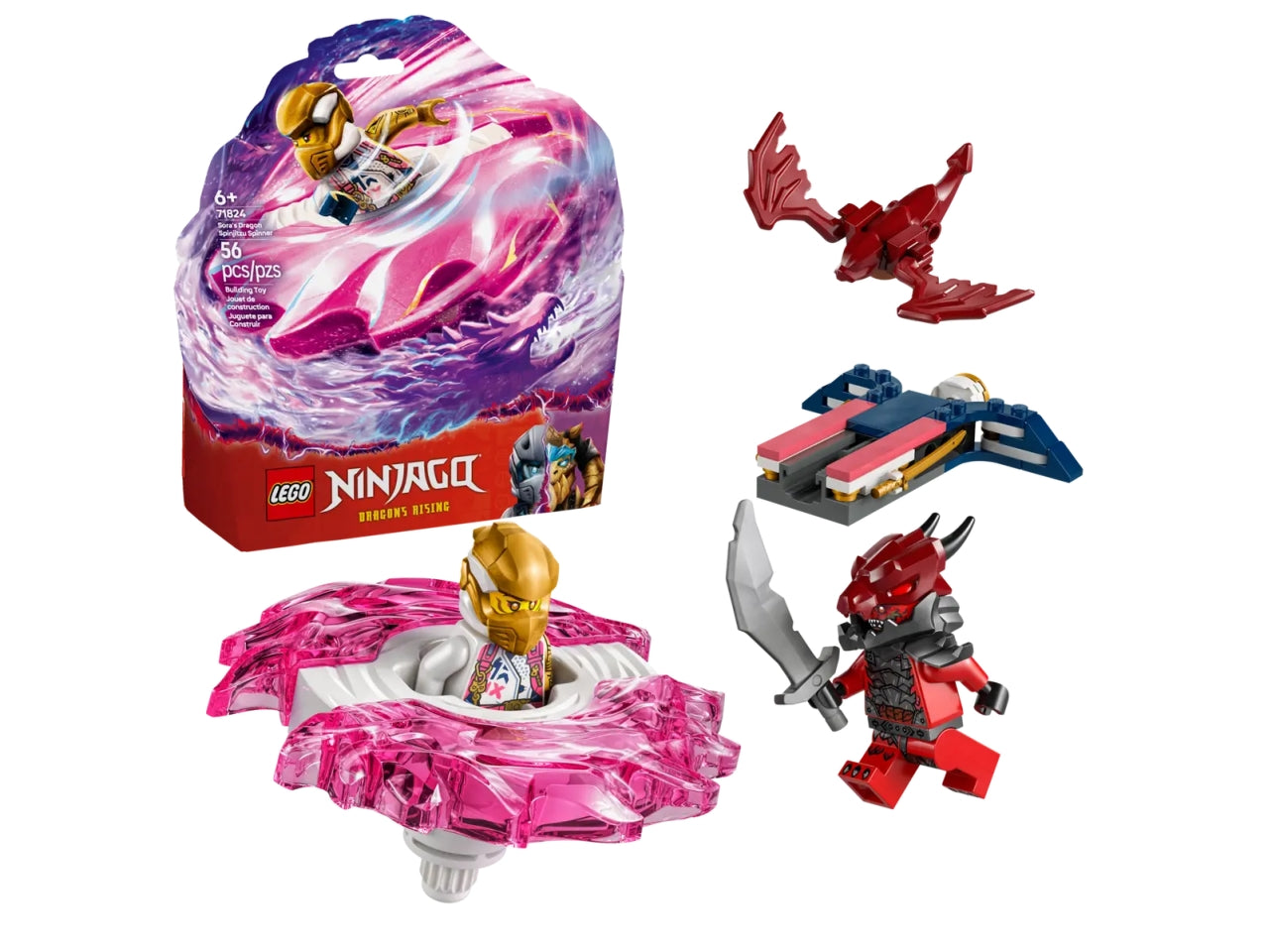 Lego Ninjago spinner del drago spinjitzu di sora 56 pezzi per età 6+ 71824