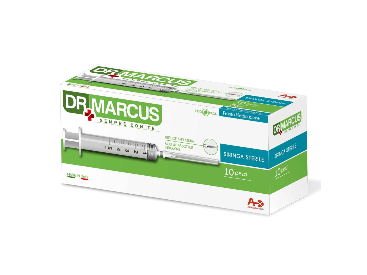 Siringhe sterili 5ml 10 pezzi Dr. Marcus