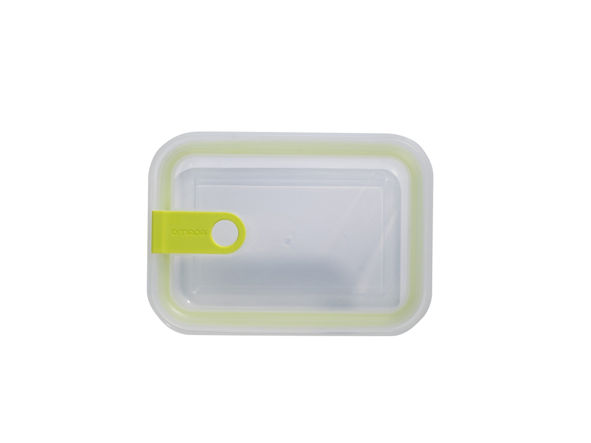 Contenitore rettangolare 1,5l 15x21xh.9,5cm colore verde acido