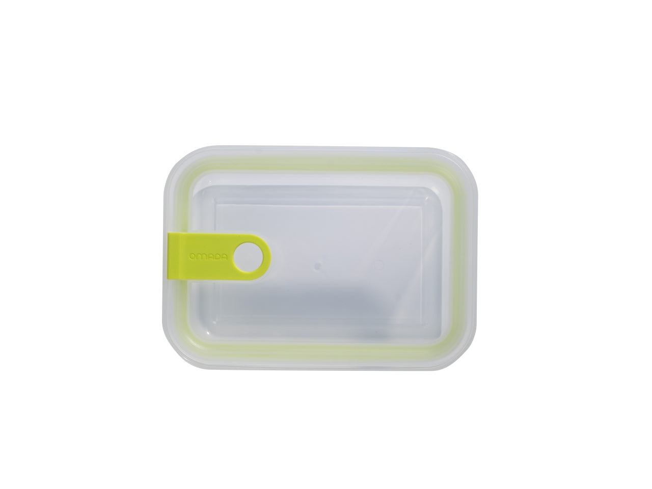 Contenitore rettangolare 1,5l 15x21xh.9,5cm colore verde acido