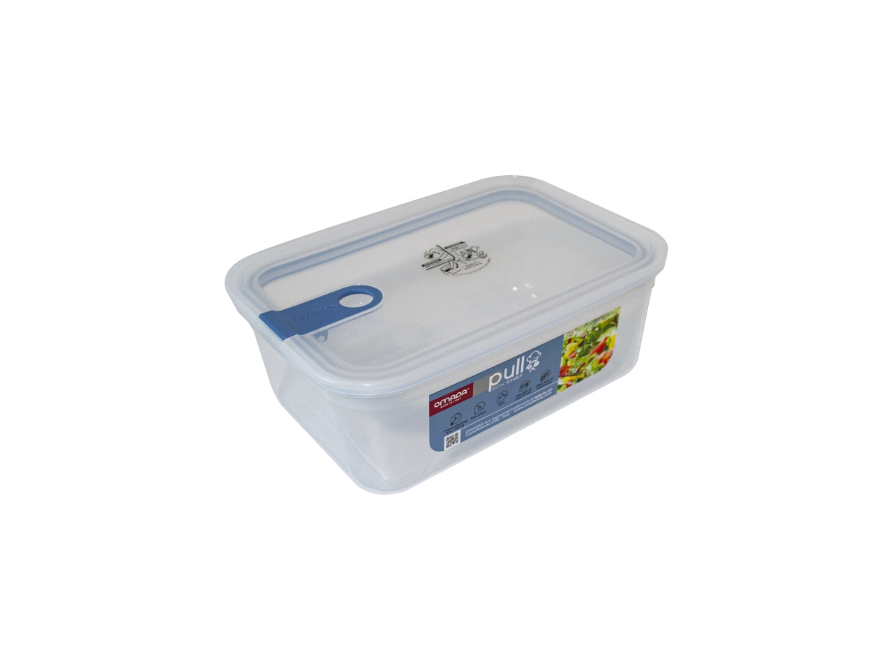 Contenitore rettangolare 2,3l 17,5x25xh.9,5cm colore blu avio