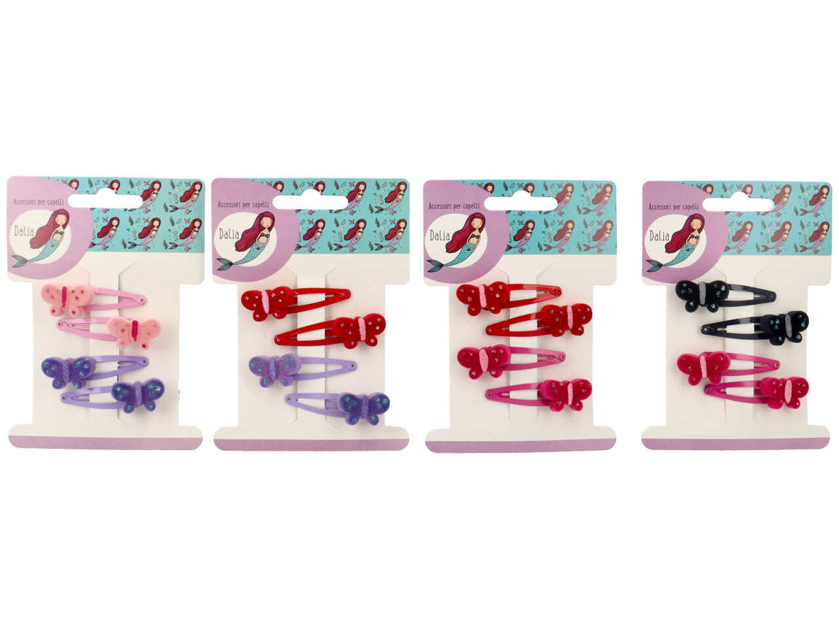 Clic clac 5cm floccato con farfalla