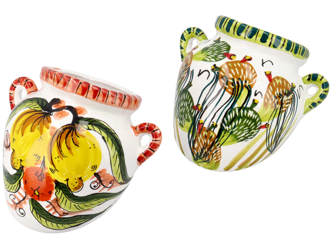 Fioriera dipinta in ceramica