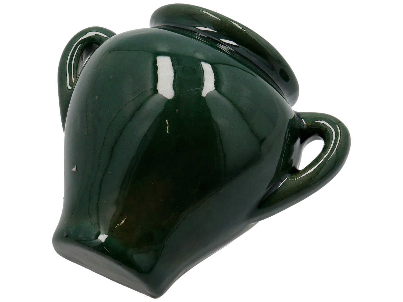 Porta vaso anfora da muro stile mediterraneo in ceramica smaltata in vari colori - 11x6 cm - Amiri