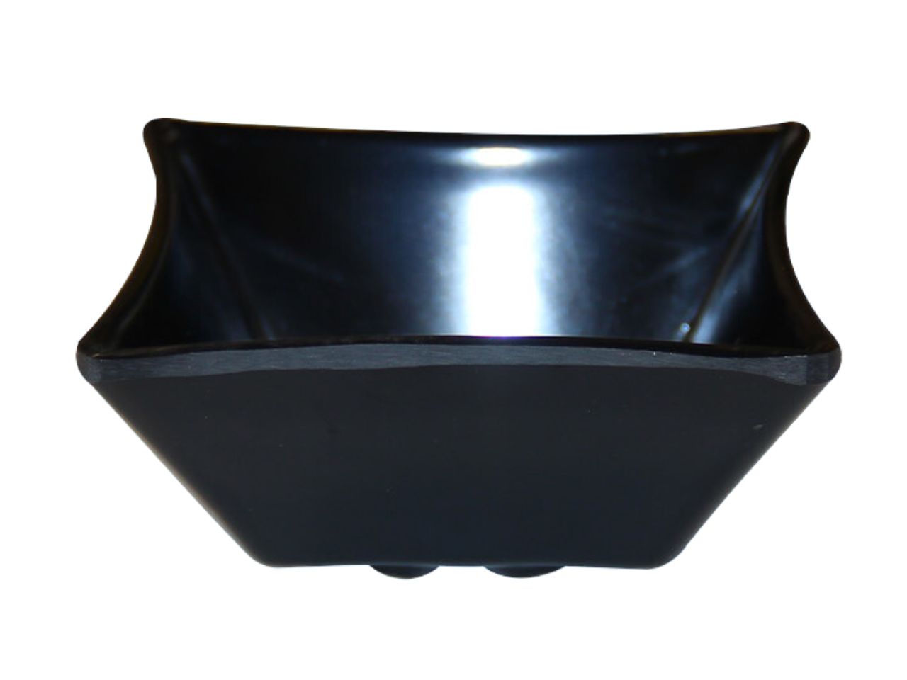 Ciotolina quadrata 7,4x7,4cm di melamina nera