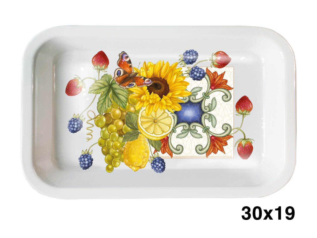 Vassoio caffe linea campagna toscana in melamina 30x19cm