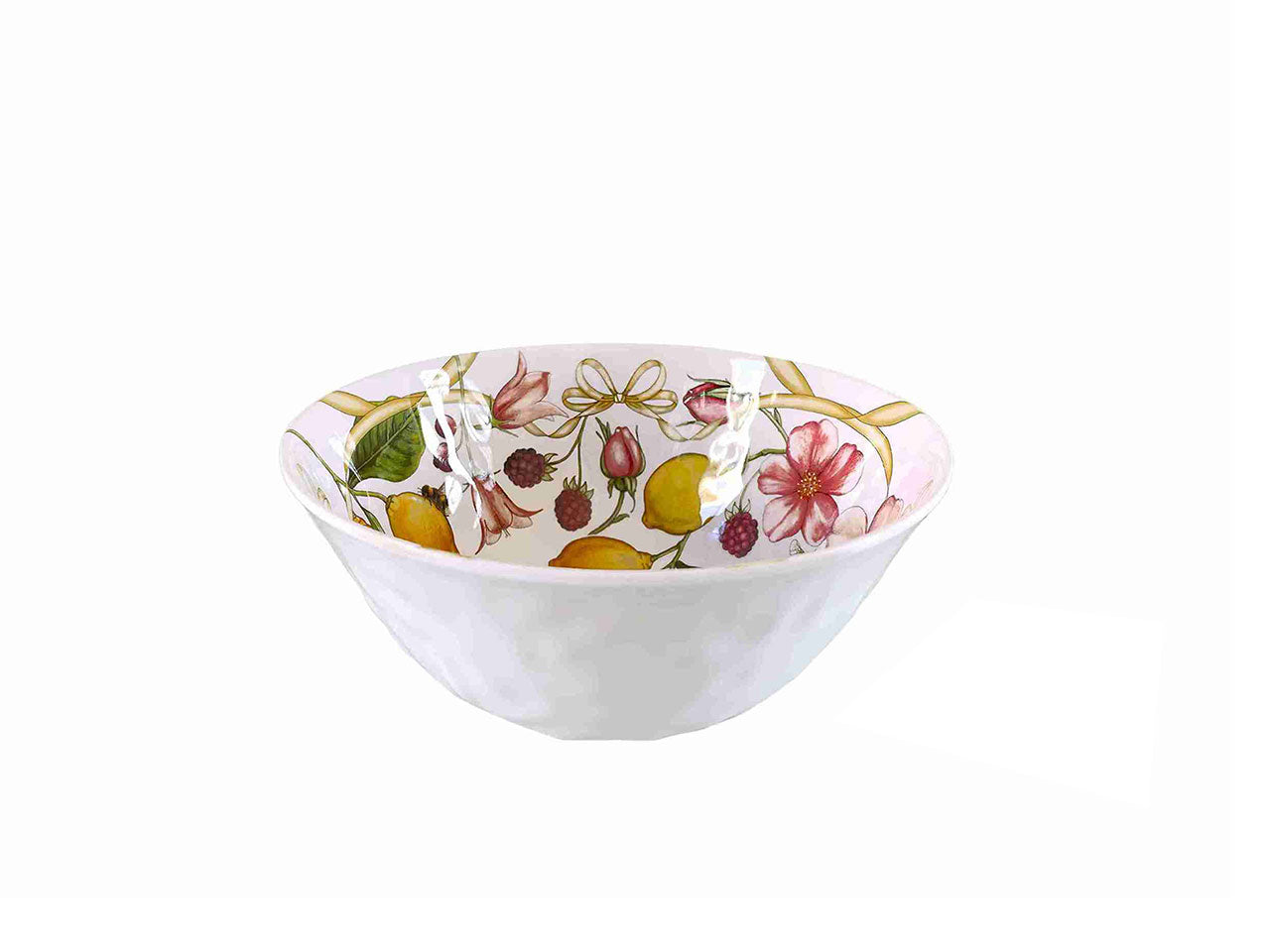 Coppetta in melamina multicolor floreale 18x7,5 cm linea Fiocchi - Ibct