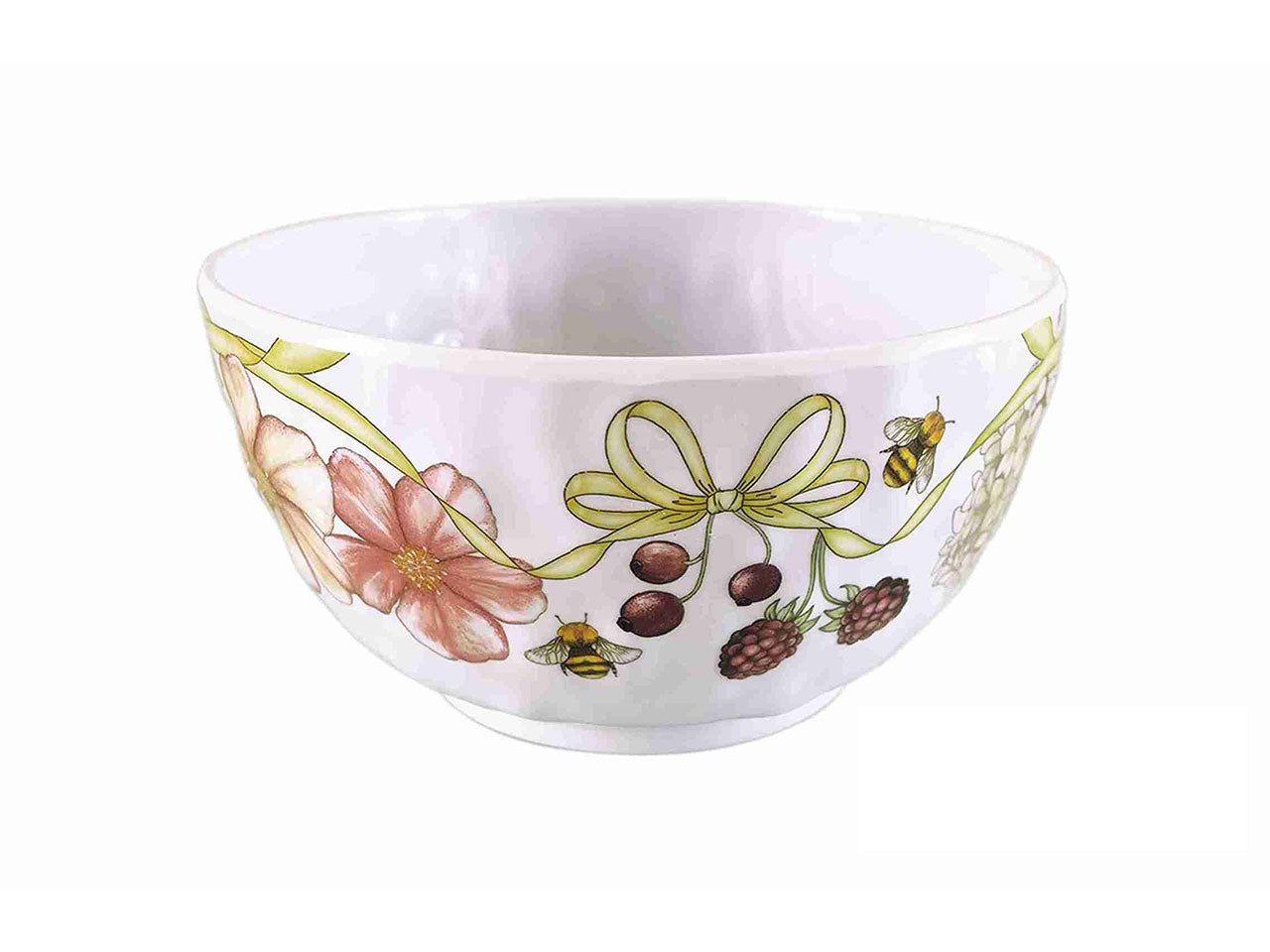 Tazza bolo in melamina multicolor floreale 15x8 cm linea Fiocchi - Ibct