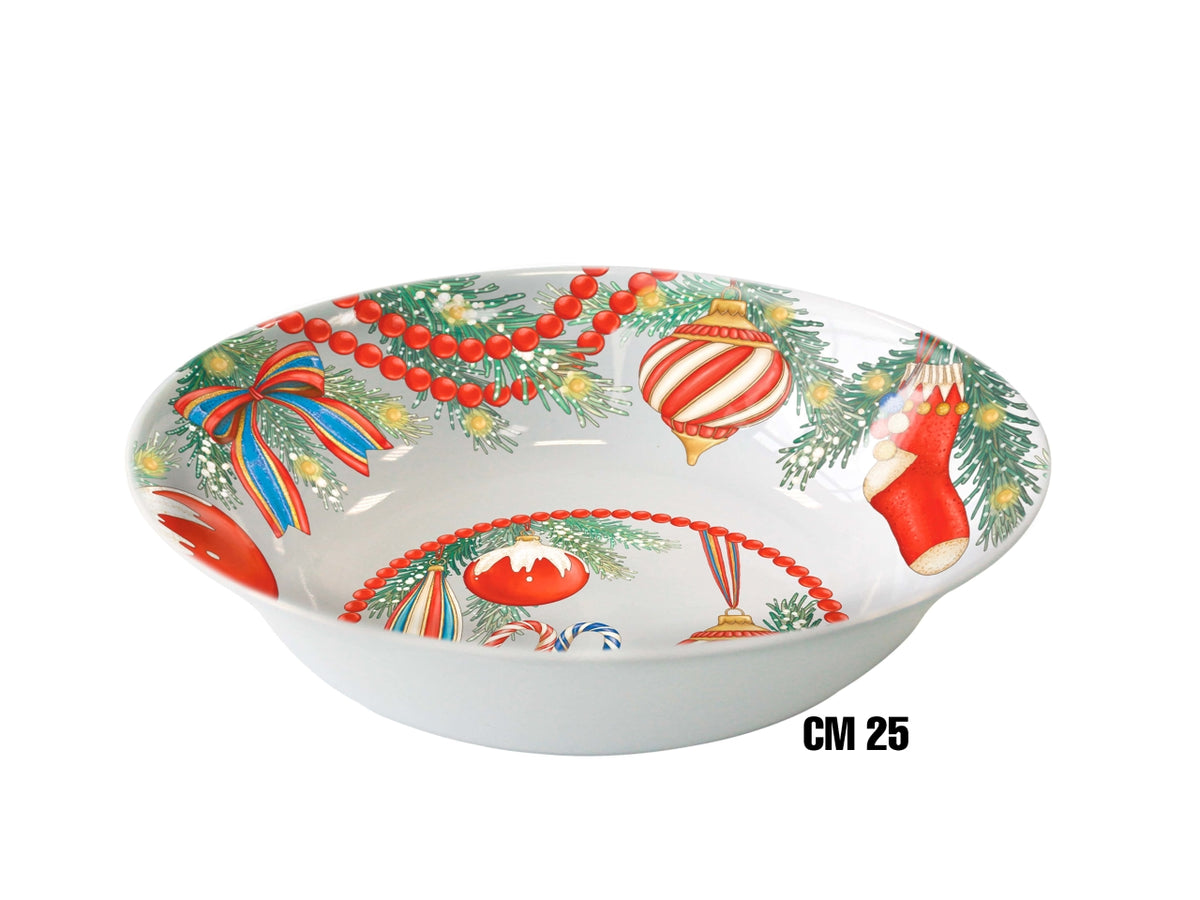 Lavafrutta in melamina 25cm decoro natale