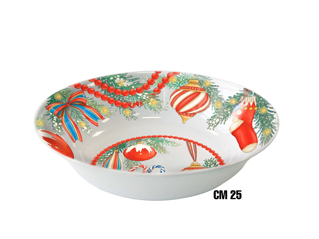 Lavafrutta in melamina 25cm decoro natale